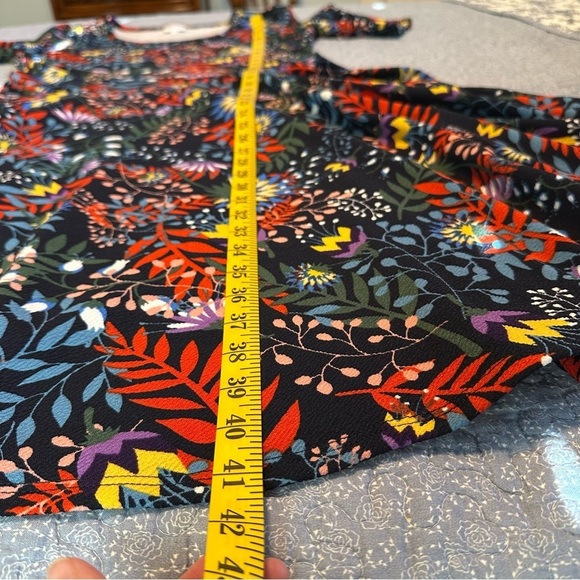 LulaRoe Dress Nicole Dark Floral Multicolor Fit & Flare 3/4 Sleeve Size XL - Picture 12 of 13